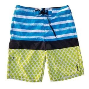 O'Neil Men's Blue and Green Boarding Short Size 29